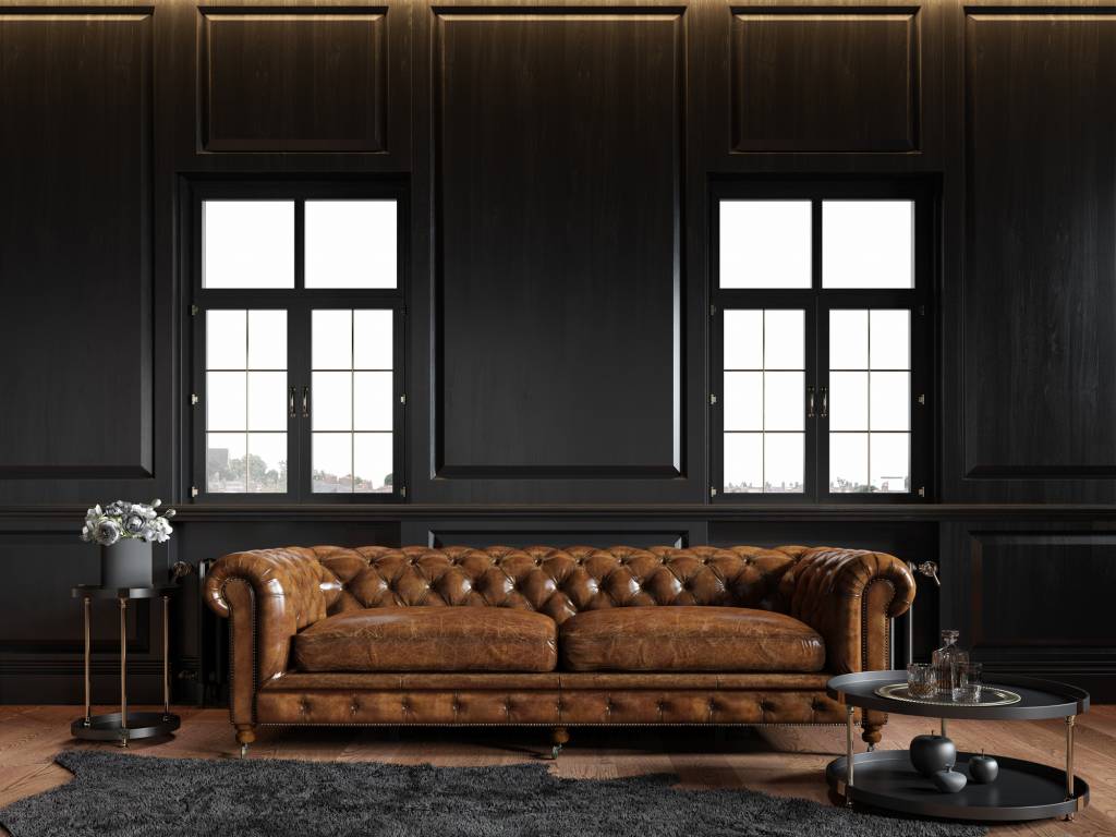 Intérieur moderne authentique avec matériaux anciens