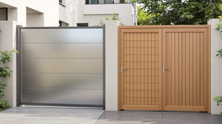 portail aluminium et bois