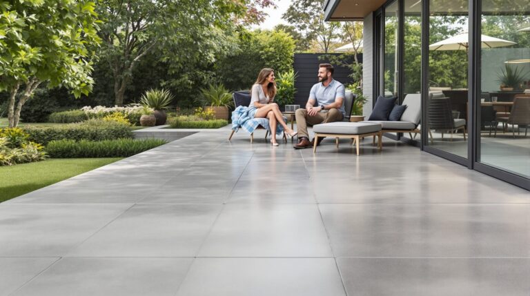 terrasse en beton cire