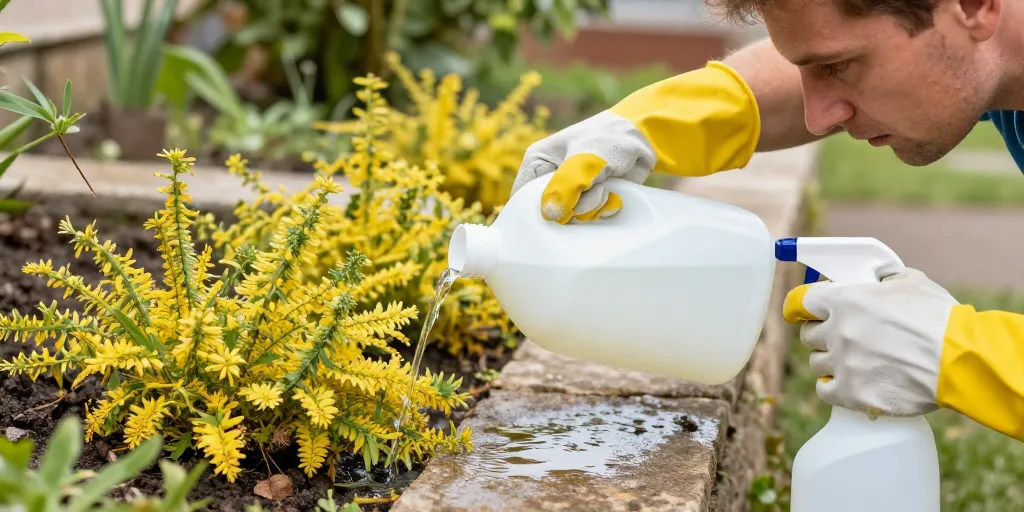 eau de javel pour mauvaises herbes